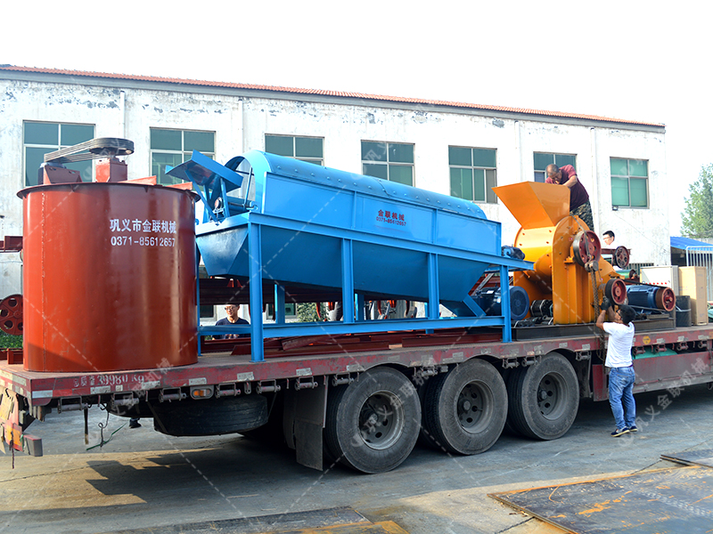 雙級粉碎機生產線發(fā)貨圖片_發(fā)往云南瀾滄_破碎錳礦